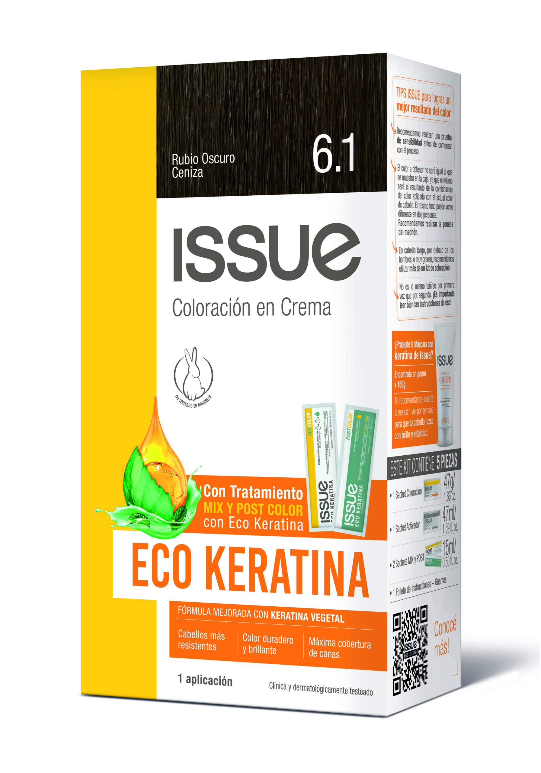 COLORACION ISSUE KIT ECO KERATINA N°6.1