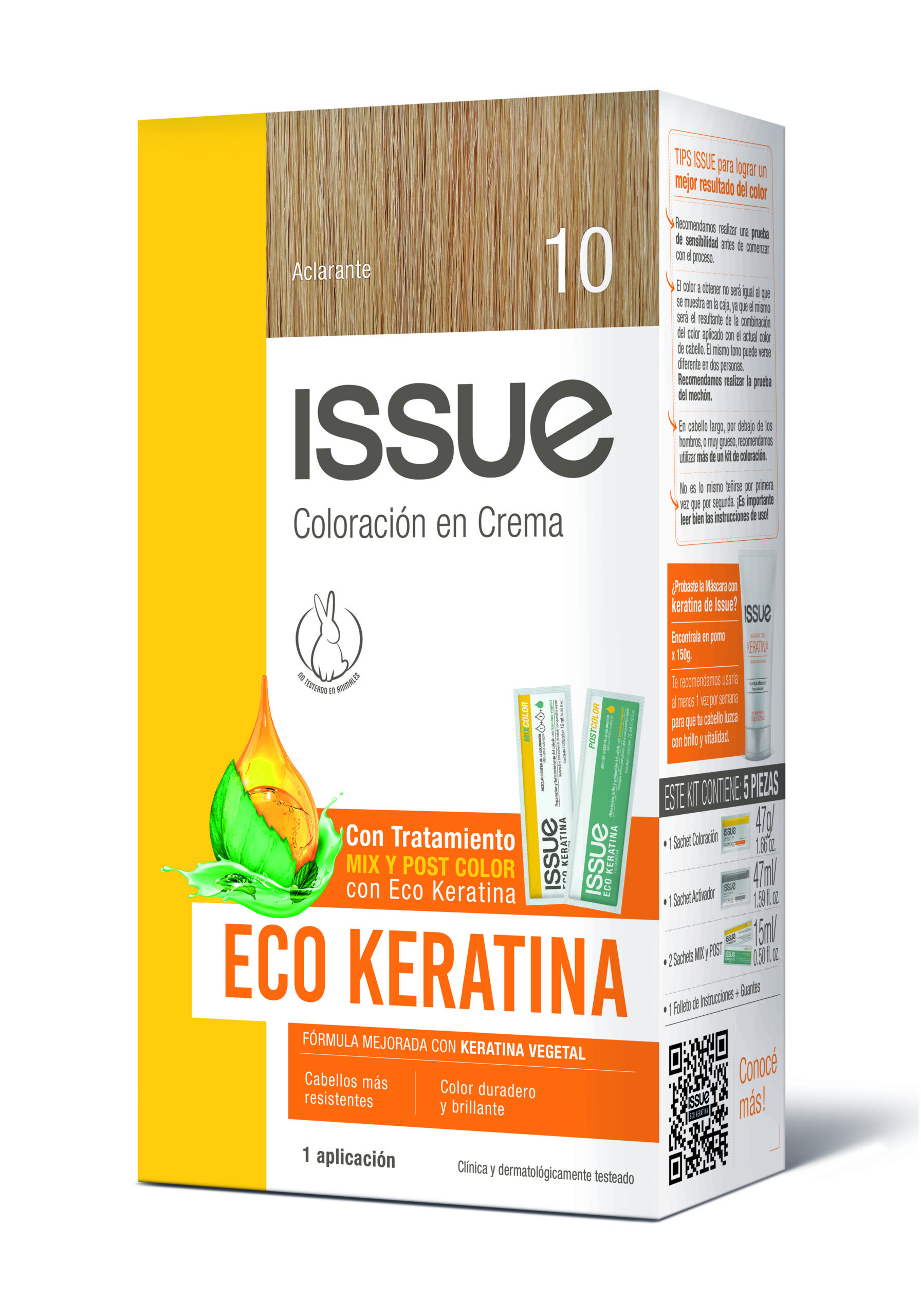 COLORACION ISSUE KIT ECO KERATINA N°10