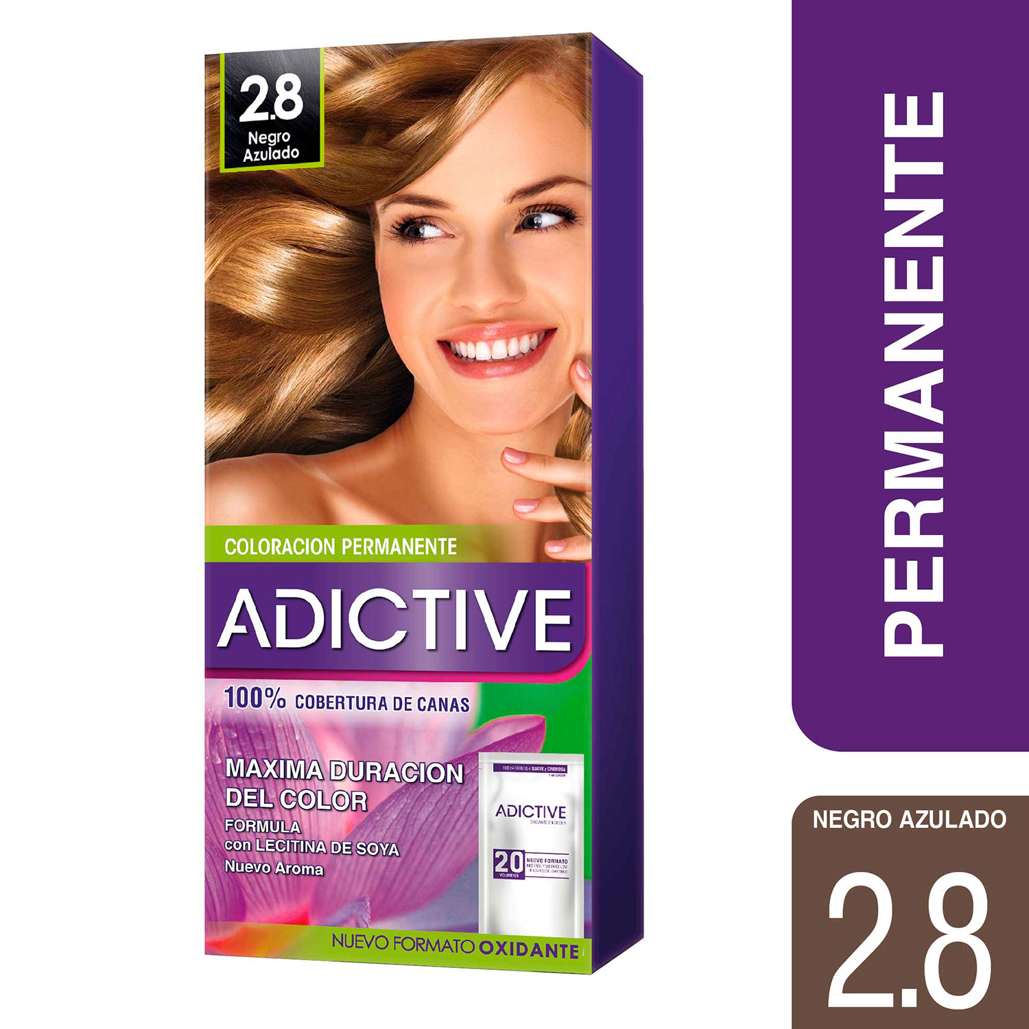 ADICTIVE 2/8 NEGRO AZULADO 40G NF 2017